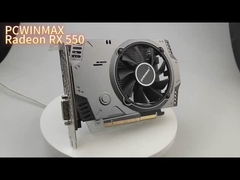 PCWINMAX Radeon RX 550 4GB DDR5 کارت گرافیک 128 بیتی   HD DP DVI خروجی برای عملکرد صاف