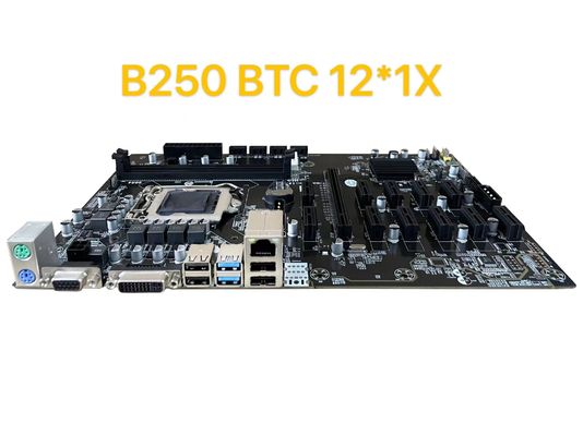 دسکتاپ Mining Mainboard B250 16GB I6 I7 I8 I9 پردازنده 2 DDR4 DIMM