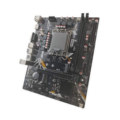 PCWINMAX H610 مادربرد دو کاناله DDR4 پشتیبانی کننده نسل 12، 13 و 14 پردازنده های i3 i5 i7 i9 اسلات های SATA 6Gb/s M.2 فرم فاکتور mATX LGA1700
