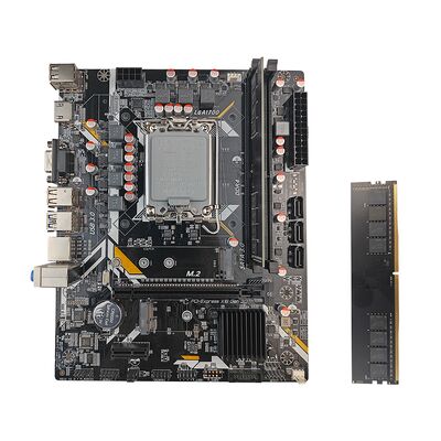 PCWINMAX H610 Motherboard with DDR4 16GB 3200MHz RAM Kit Original LGA1700 ATX Mainboard RAM Combo for Desktop Gaming PC